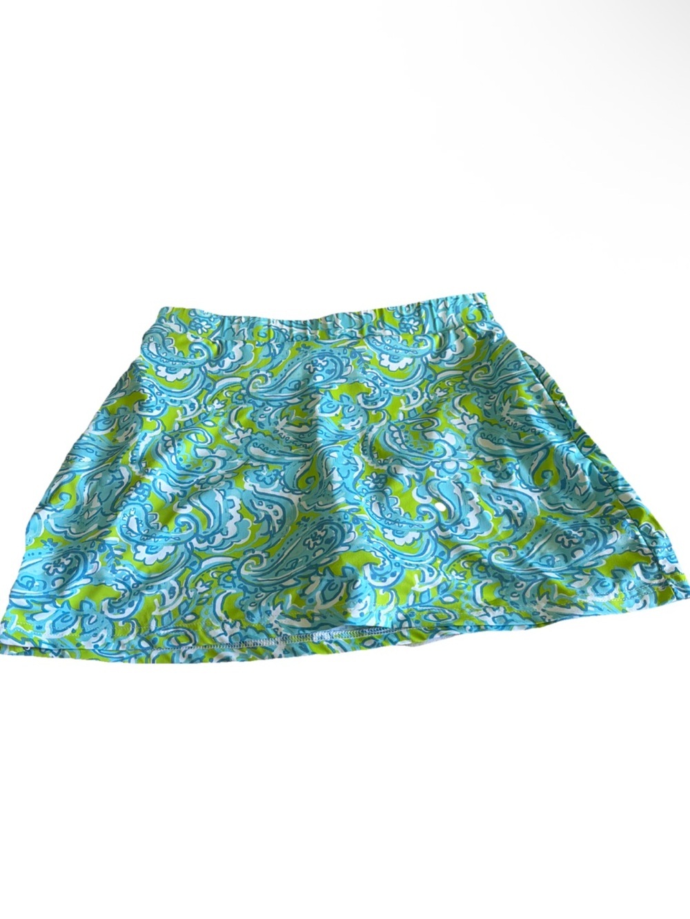 Banana Boat Beach Swim Sun Protection UPF 50+ Skort Blue & Green Paisley Summer